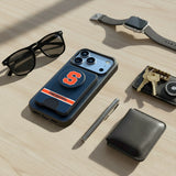 Syracuse University Orange Personalized Endzone Solid PopSockets MagSafe-Compatible PopWallet+