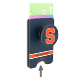 Syracuse University Orange Personalized Endzone Solid PopSockets MagSafe-Compatible PopWallet+