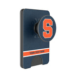 Syracuse University Orange Personalized Endzone Solid PopSockets MagSafe-Compatible PopWallet+