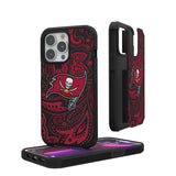 Tampa Bay Buccaneers Paisley Rugged Phone Case for Apple iPhone