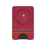 Tampa Bay Buccaneers Personalized Endzone Solid PopSockets MagSafe-Compatible PopWallet+