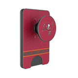 Tampa Bay Buccaneers Personalized Endzone Solid PopSockets MagSafe-Compatible PopWallet+