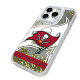 Tampa Bay Buccaneers Personalized Tilt Glitter Phone Case for Apple iPhone