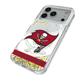 Tampa Bay Buccaneers Personalized Tilt Glitter Phone Case for Apple iPhone