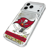 Tampa Bay Buccaneers Personalized Tilt Glitter Phone Case for Apple iPhone