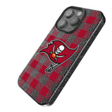 Tampa Bay Buccaneers Plaid Black Bling Phone Case for Apple iPhone
