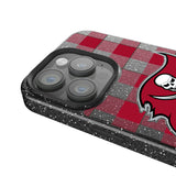 Tampa Bay Buccaneers Plaid Black Bling Phone Case for Apple iPhone
