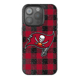 Tampa Bay Buccaneers Plaid Black Bling Phone Case for Apple iPhone