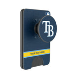 Tampa Bay Rays Personalized Endzone Solid PopSockets MagSafe-Compatible PopWallet+
