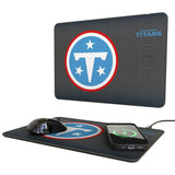 Tennessee Titans Linen 15-Watt Wireless Charger and Mouse Pad