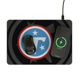Tennessee Titans Monocolor Tilt 15-Watt Wireless Charger and Mouse Pad