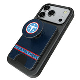 Tennessee Titans Personalized Endzone Solid PopSockets MagSafe-Compatible PopWallet+