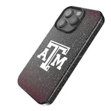 Texas A&M University Aggies Linen Black Bling Phone Case for Apple iPhone