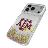 Texas A&M University Aggies Linen Glitter Phone Case for Apple iPhone