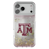Texas A&M University Aggies Linen Glitter Phone Case for Apple iPhone