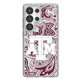 Texas A&M University Aggies Paisley Clear Phone Case for Samsung Galaxy