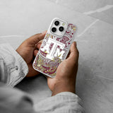 Texas A&M University Aggies Paisley Glitter Phone Case for Apple iPhone
