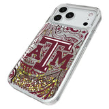 Texas A&M University Aggies Paisley Glitter Phone Case for Apple iPhone