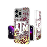 Texas A&M University Aggies Paisley Glitter Phone Case for Apple iPhone