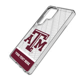 Texas A&M University Aggies Personalized EndZone Plus Clear Phone Case for Samsung Galaxy