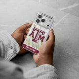 Texas A&M University Aggies Personalized EndZone Plus Glitter Phone Case for Apple iPhone