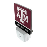 Texas A&M University Aggies Personalized Endzone Solid Night Light 2-Pack