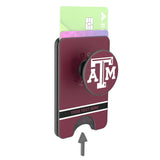 Texas A&M University Aggies Personalized Endzone Solid PopSockets MagSafe-Compatible PopWallet+