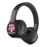 Texas A&M University Aggies Personalized Endzone Solid Wireless Over-Ear BT Headphones With Case