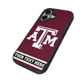 Texas A&M University Aggies Personalized Stripe Bump Phone Case for Apple iPhone
