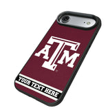 Texas A&M University Aggies Personalized Stripe Bump Phone Case for Apple iPhone