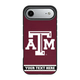Texas A&M University Aggies Personalized Stripe Bump Phone Case for Apple iPhone