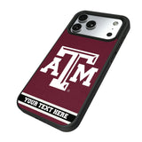 Texas A&M University Aggies Personalized Stripe Bump Phone Case for Apple iPhone