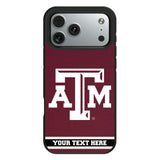 Texas A&M University Aggies Personalized Stripe Bump Phone Case for Apple iPhone