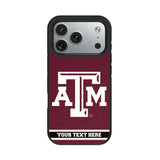 Texas A&M University Aggies Personalized Stripe Bump Phone Case for Apple iPhone