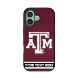 Texas A&M University Aggies Personalized Stripe Bump Phone Case for Apple iPhone