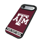 Texas A&M University Aggies Personalized Stripe Bump Phone Case for Apple iPhone