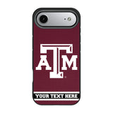 Texas A&M University Aggies Personalized Stripe Bump Phone Case for Apple iPhone