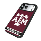 Texas A&M University Aggies Personalized Stripe Bump Phone Case for Apple iPhone