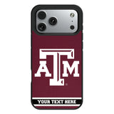 Texas A&M University Aggies Personalized Stripe Bump Phone Case for Apple iPhone