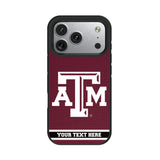 Texas A&M University Aggies Personalized Stripe Bump Phone Case for Apple iPhone