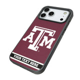 Texas A&M University Aggies Personalized Stripe Bump Phone Case for Apple iPhone