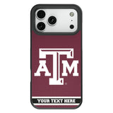 Texas A&M University Aggies Personalized Stripe Bump Phone Case for Apple iPhone