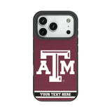 Texas A&M University Aggies Personalized Stripe Bump Phone Case for Apple iPhone