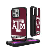 Texas A&M University Aggies Personalized Stripe Rugged Phone Case for Apple iPhone