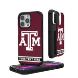 Texas A&M University Aggies Personalized Stripe Rugged Phone Case for Apple iPhone
