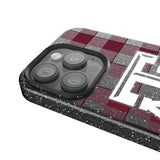 Texas A&M University Aggies Plaid Black Bling Phone Case for Apple iPhone