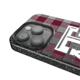 Texas A&M University Aggies Plaid Black Bling Phone Case for Apple iPhone