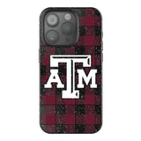 Texas A&M University Aggies Plaid Black Bling Phone Case for Apple iPhone