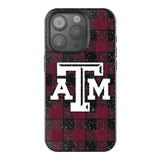Texas A&M University Aggies Plaid Black Bling Phone Case for Apple iPhone