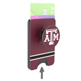 Texas A&M University Aggies Stripe PopSockets MagSafe-Compatible PopWallet+